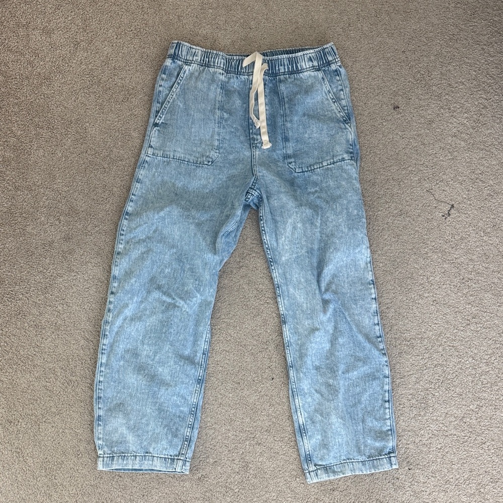 GAP High Rise Easy Barrel Pull On Jeans